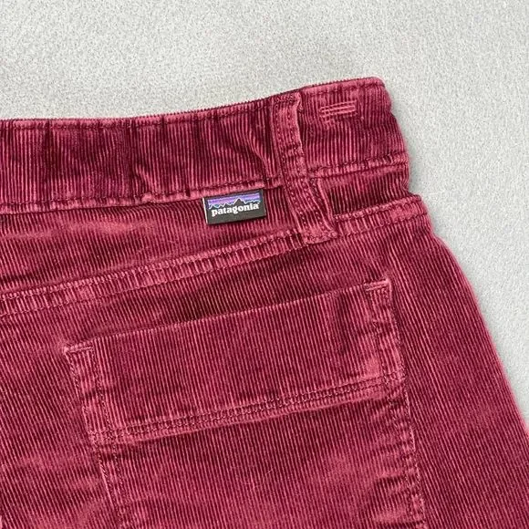 Patagonia Corduroy Pants Womens 28 x32 Burgundy Organic Cotton New No Tags - Picture 7 of 9